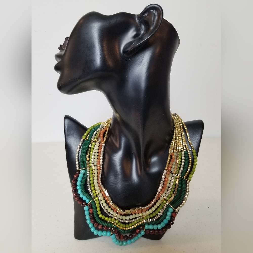 Nakamol Semiprecious Stone Boho Statement Necklace